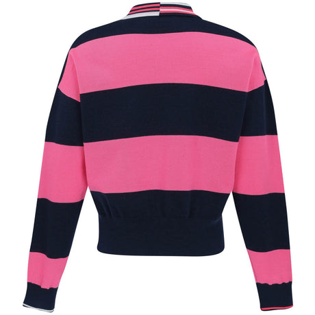 Women's Italian Wool Rugby Stripe Polo Sweater