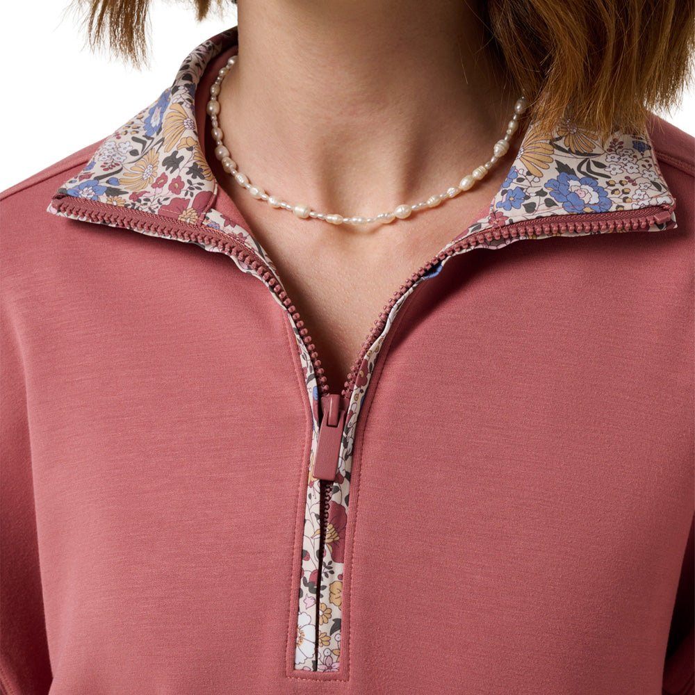 TravisMathew x Liberty London Women's Wharfedale Field Print 1/2 Zip Pullover