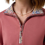 TravisMathew x Liberty London Women's Wharfedale Field Print 1/2 Zip Pullover