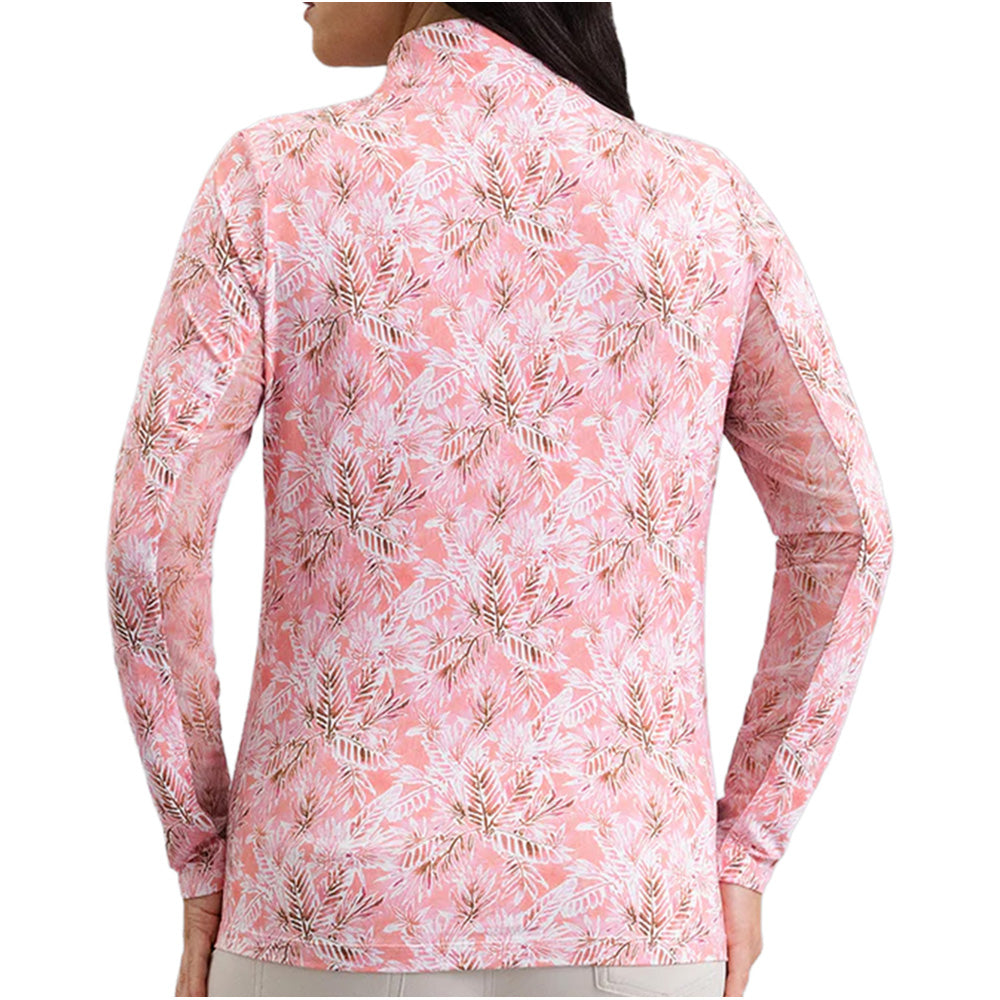 Women's Long Sleeve Mock Neck Top - Briana Print