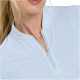 Women's Shadebreak Bunker Stripes Lightweight Long Sleeve 1/4 Zip Blade Collar Sun Shirt