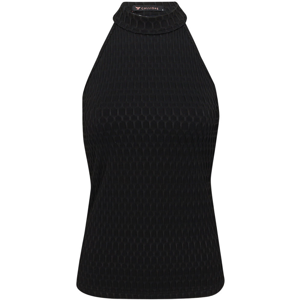 Women's Athena Sleeveless Mock Neck Polo