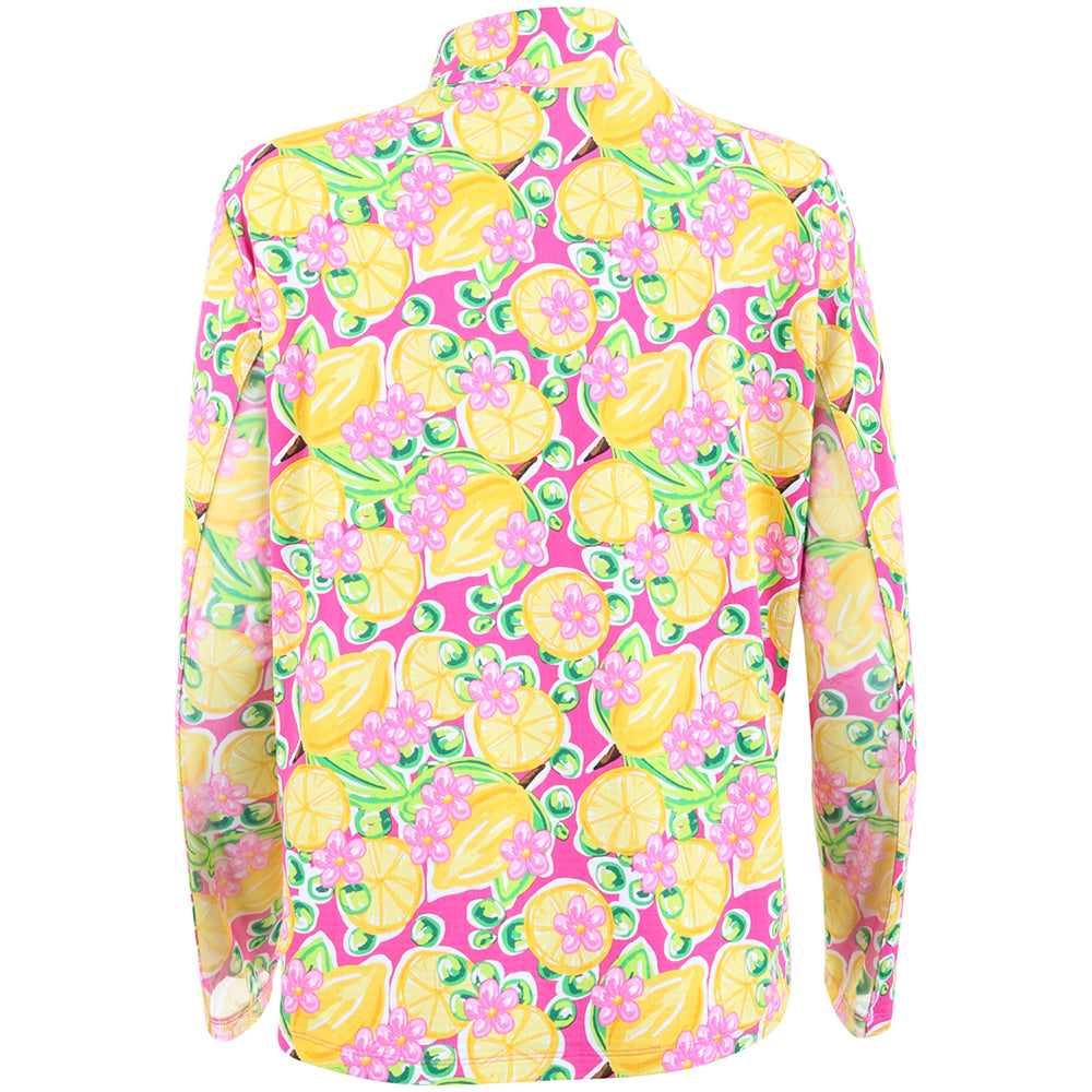 Women's Long Sleeve Mock Neck Top - Calista Print
