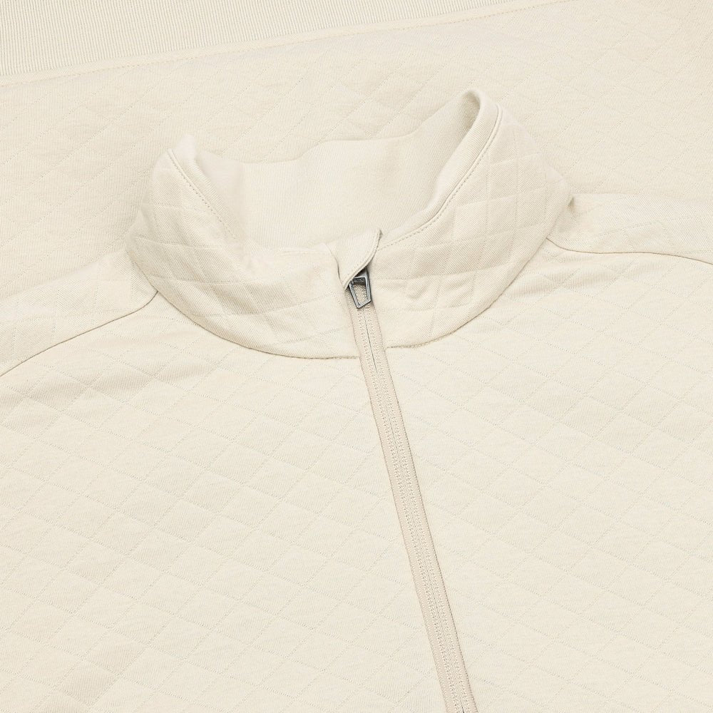Quilted Double-Knit 1/2 Zip Pullover