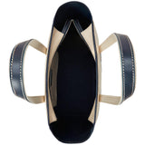 Women's Leather - Trim Canvas Medium Shopper Tote Bag - Fairway Styles