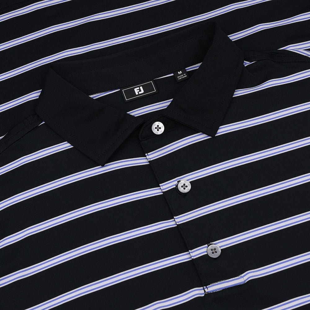 Open Stripe Heather Polo
