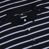 Open Stripe Heather Polo