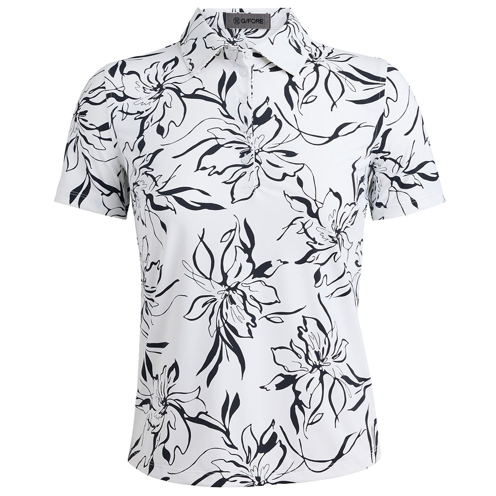 Women's Big Floral Silky Tech Polo