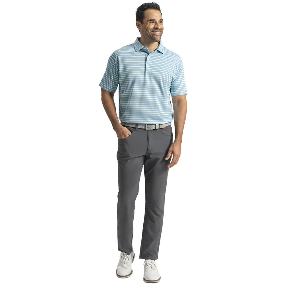 Heather Stripe Pique Polo