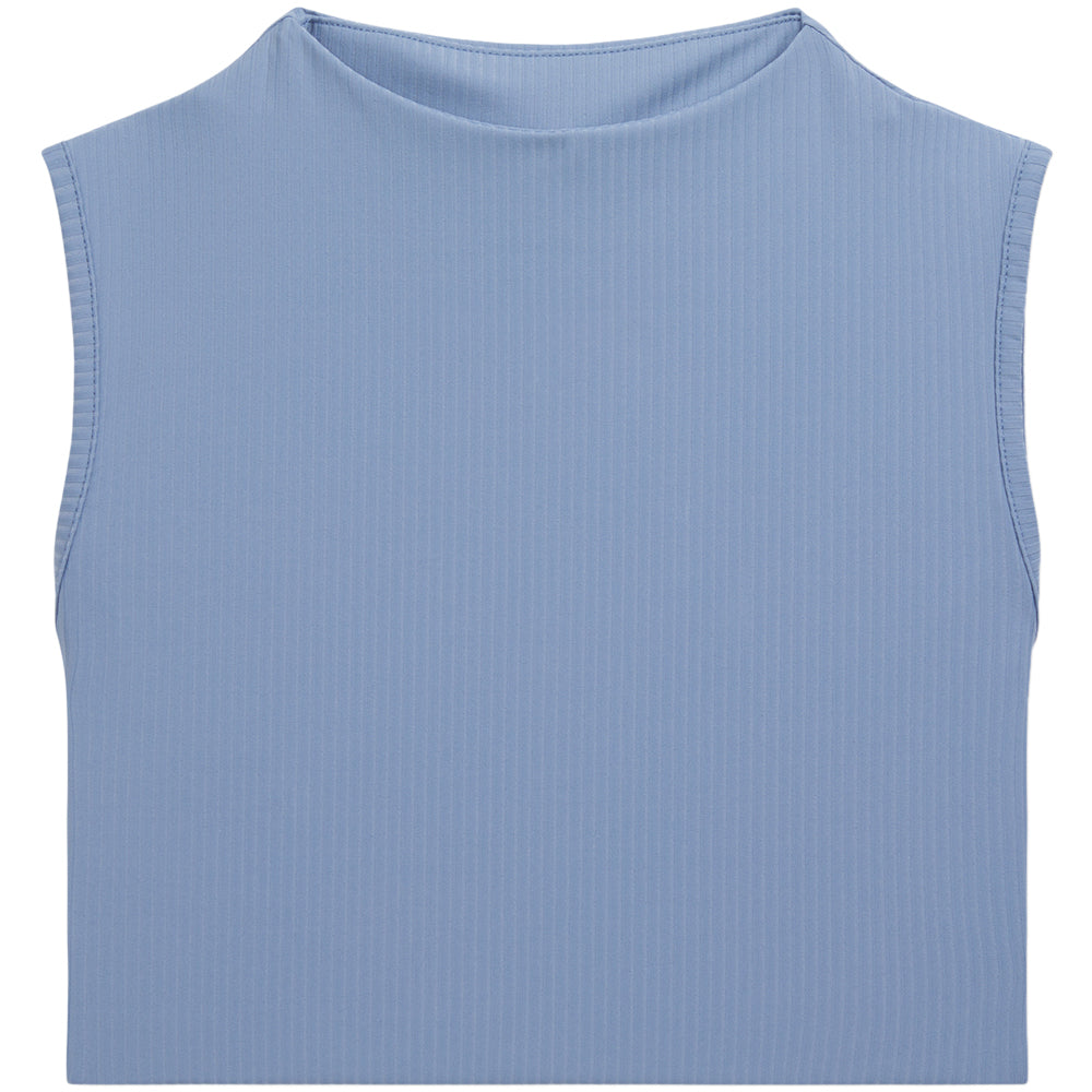 Women's Sleeveless Funnel Neck Shirt