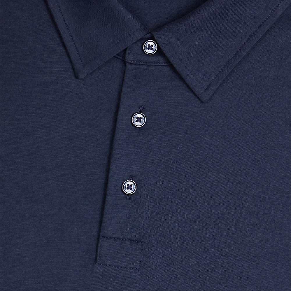 Brushed Cotton Long Sleeve Polo
