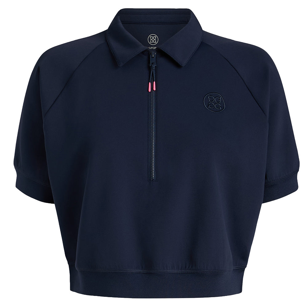 Women's Cropped Stretch Scuba 1/4 Zip Polo