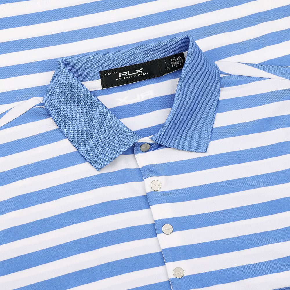 Women's Lightweight Airflow Tailored Fit White Stripe Polo