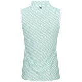 Women's Stepped Clubs Banded Sport Mesh Sleeveless Polo
