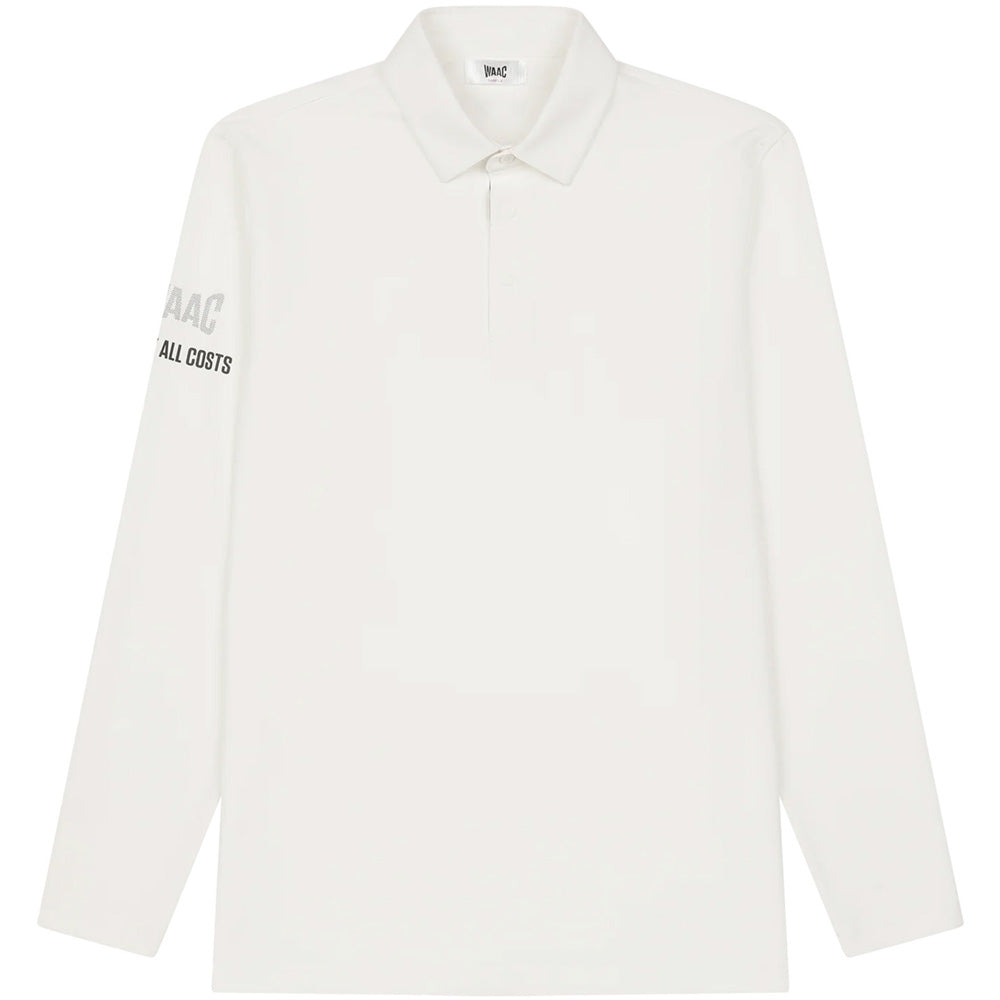 Logo Placket Long Sleeve Polo