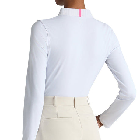 Women's Ribbed Tech Nylon Long Sleeve Polo - Fairway Styles