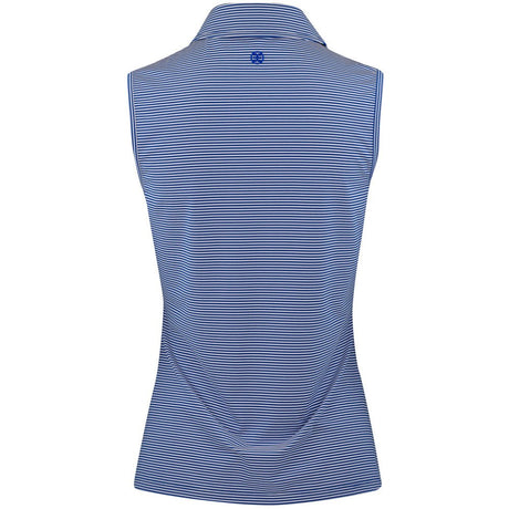Women's Fine Tech Engineered Stripe Sleeveless Polo - Fairway Styles