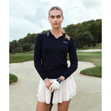 Women's Ella Knit Long Sleeve Polo - Fairway Styles