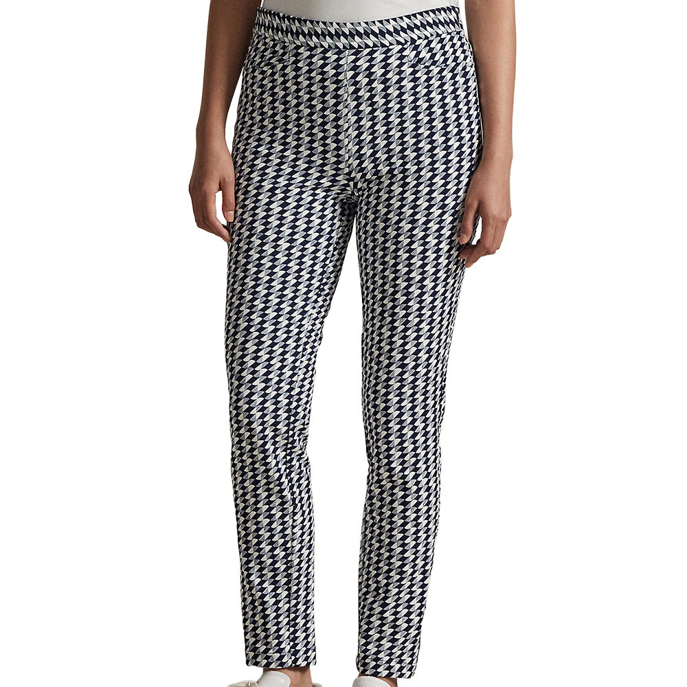 Women's Geo-Print Stretch-Twill Pants