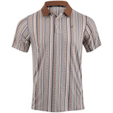 The Weekender Polo - Cream Stripe Print