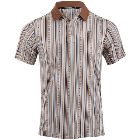 The Weekender Polo - Cream Stripe Print