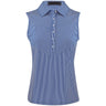 Women's Fine Tech Engineered Stripe Sleeveless Polo - Fairway Styles
