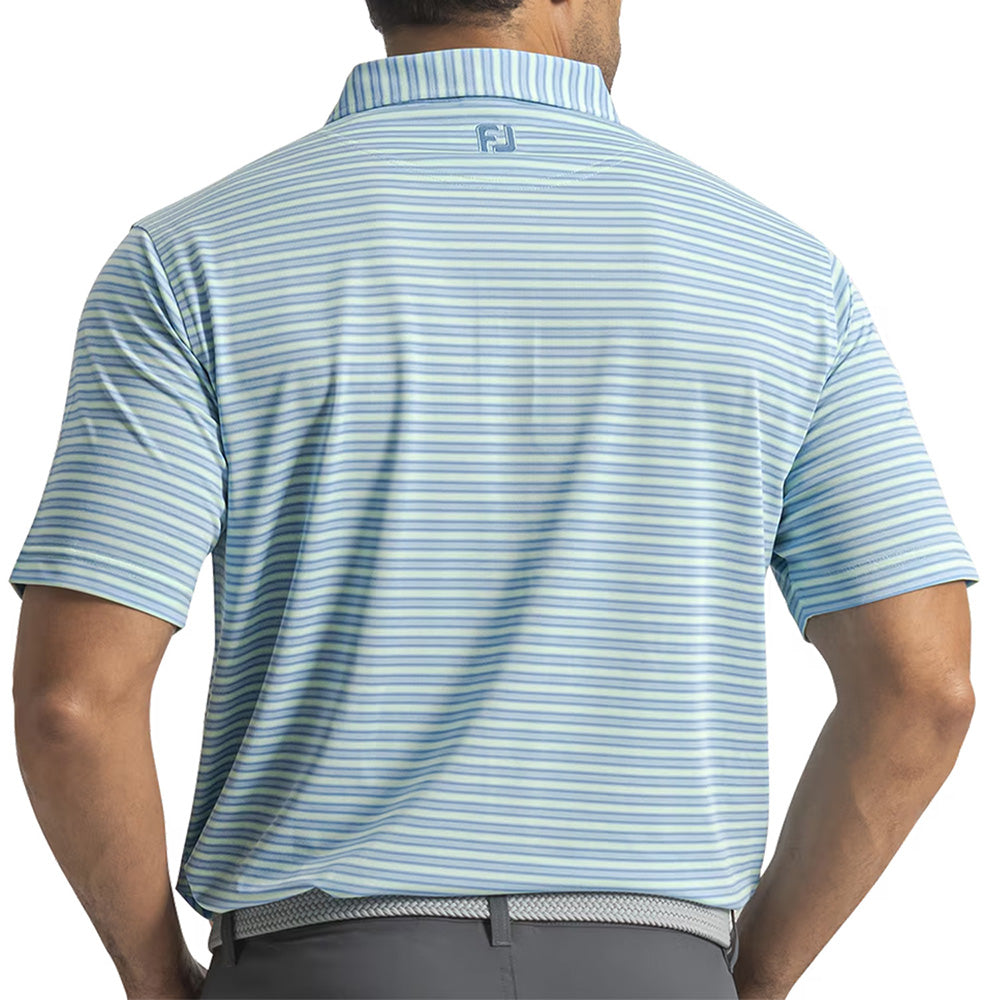 Heather Stripe Pique Polo