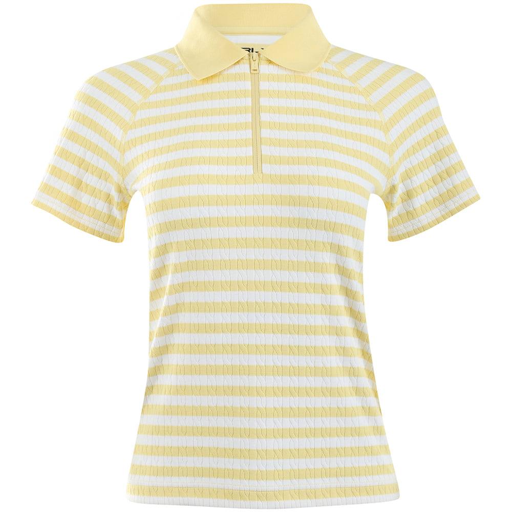 Women's Striped Cable 1/4 Zip Polo