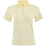 Women's Striped Cable 1/4 Zip Polo