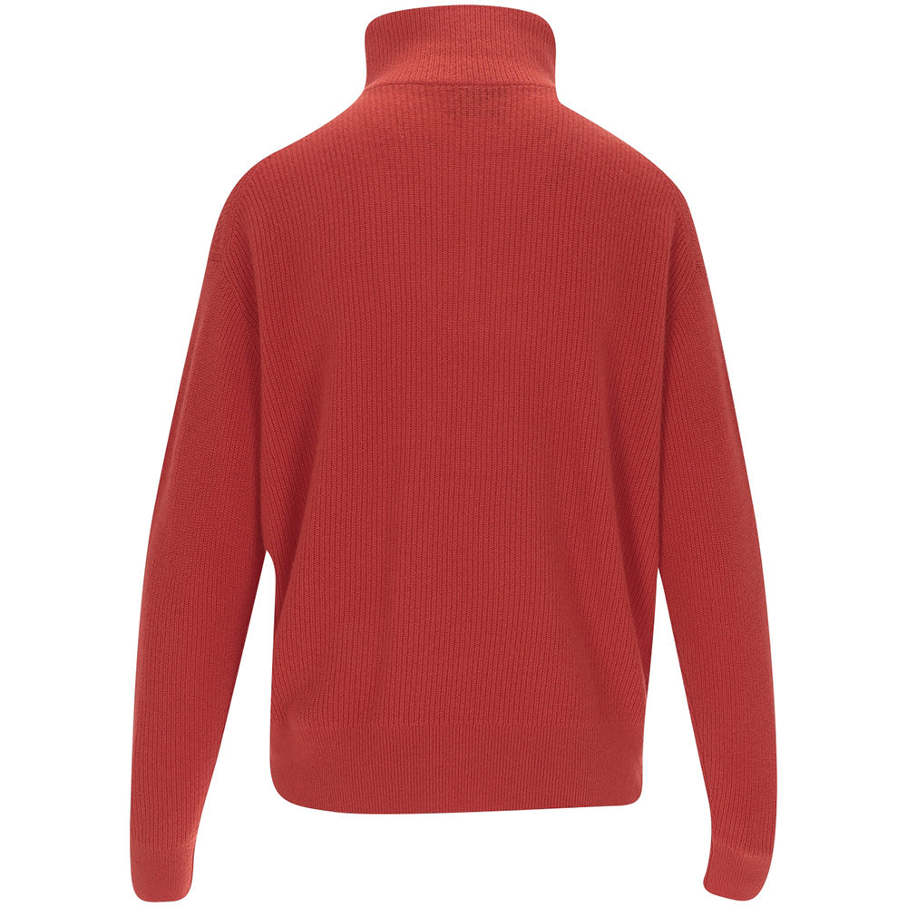 RLX Ralph Lauren Women's Rib-Knit Cashmere 1/2 Zip Sweater