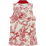 Women's Sleeveless Tie Collar Top