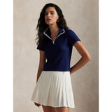 Women's Slim Fit Rib - Knit Cricket Polo - Fairway Styles
