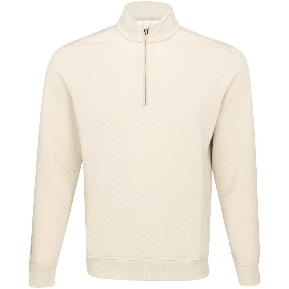 Quilted Double-Knit 1/2 Zip Pullover