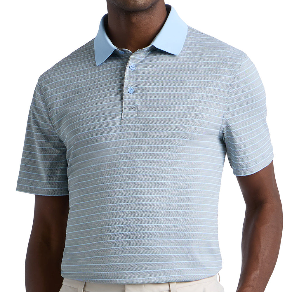 Herringbone Stripe Tech Jersey Polo