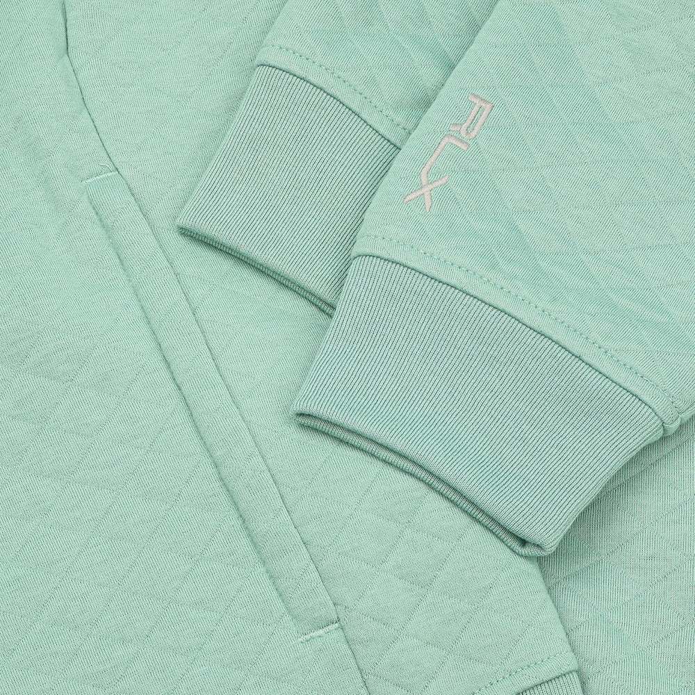 Quilted Double-Knit 1/2 Zip Pullover