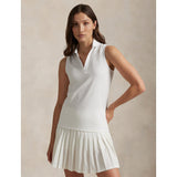 Women's Sleeveless Air Tech Pique Scallop Placket Tailored Fit Polo - Fairway Styles