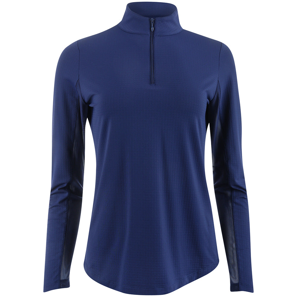 Women's 1/4 Zip Mock Neck Pullover - Solid