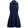Women's Stretch Jacquard Sleeveless 1/4 Zip Polo Dress