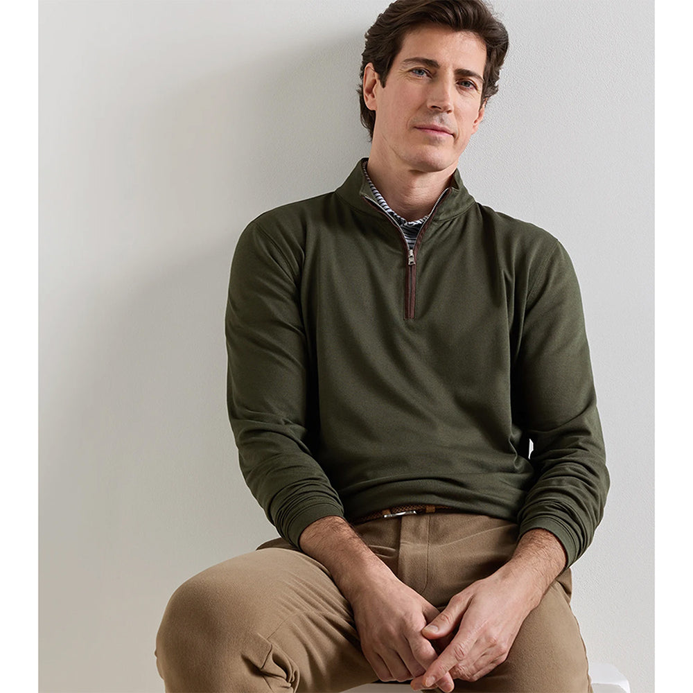 Albatross Cotton-Blend Piqué 1/4 Zip