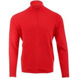 Solid Popcorn Stitch 1/4 Zip Mock Neck Pullover