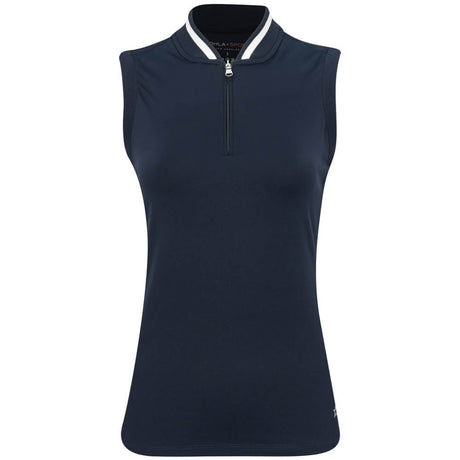 Women's Maddie Sleeveless 1/4 Zip Blade Collar Polo - Fairway Styles