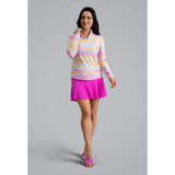 Women's Long Sleeve Mock Neck Top - Gia Print