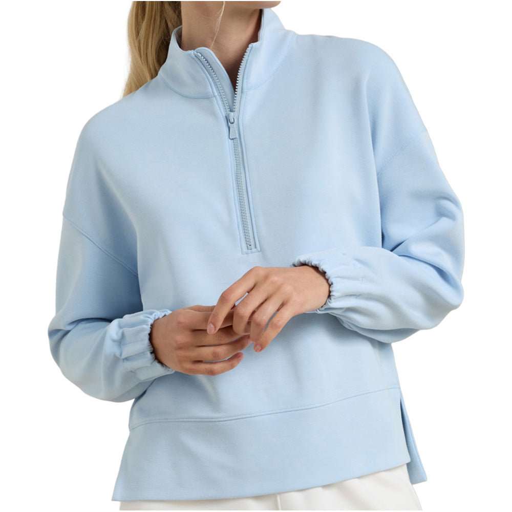 Women's Flora Knit Melange 1/2 Zip Pullover - Fairway Styles