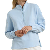 Women's Flora Knit Melange 1/2 Zip Pullover - Fairway Styles
