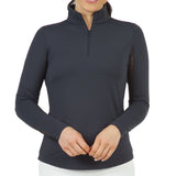 Women's Long Sleeve Mock Neck Top - Solid
