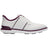 Women's Galivan2r Leather Saddle Stripe Kiltie Spikeless Golf Shoes - Snow/Dark Plum