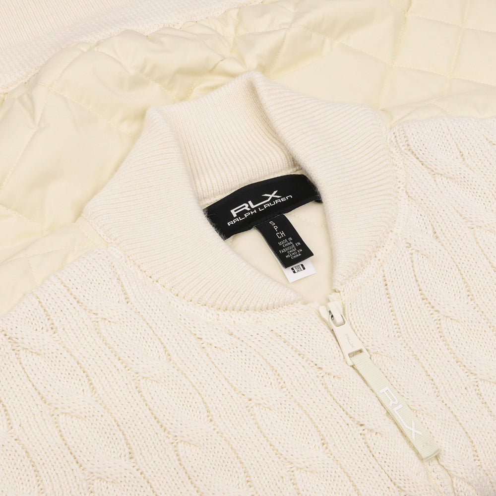 Women's Hybrid Cable-Knit Bomber Jacket