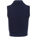 Women's MoveKnit Rib Sleeveless Full Zip Polo