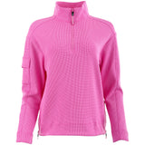 Women's Micro Waffle Knit 1/4 Zip Pullover