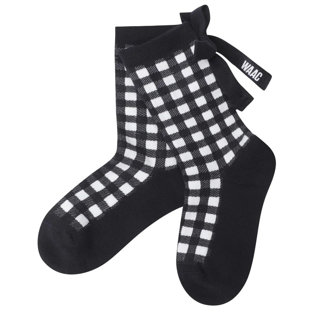 Women's Check Ribbon Socks